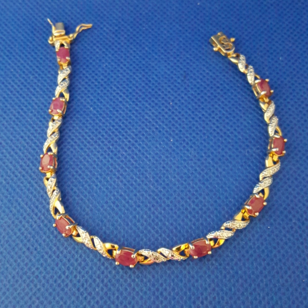 Ruby Bracelet in GP over Sterling